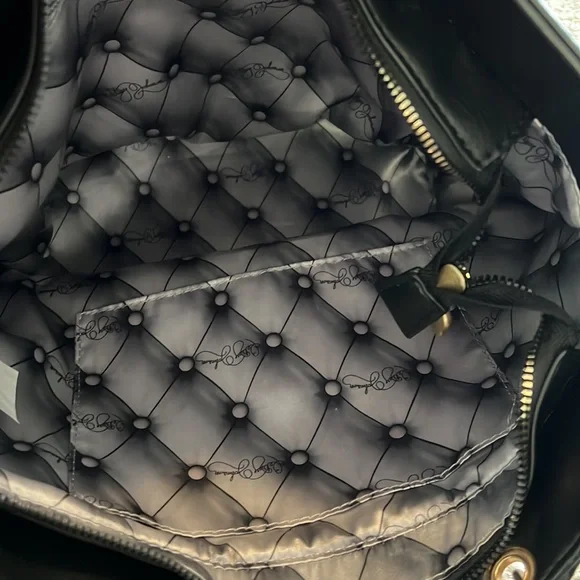 Vintage Betsey Johnson Black Bag with Gold Accents - Picture 7 of 11